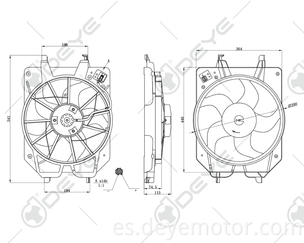 1075135 ventilador de refrigeración más vendido con radiador para FORD FOCUS